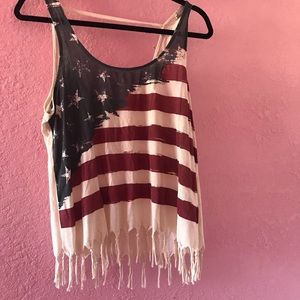 Others Follow American Flag Fringe Tank